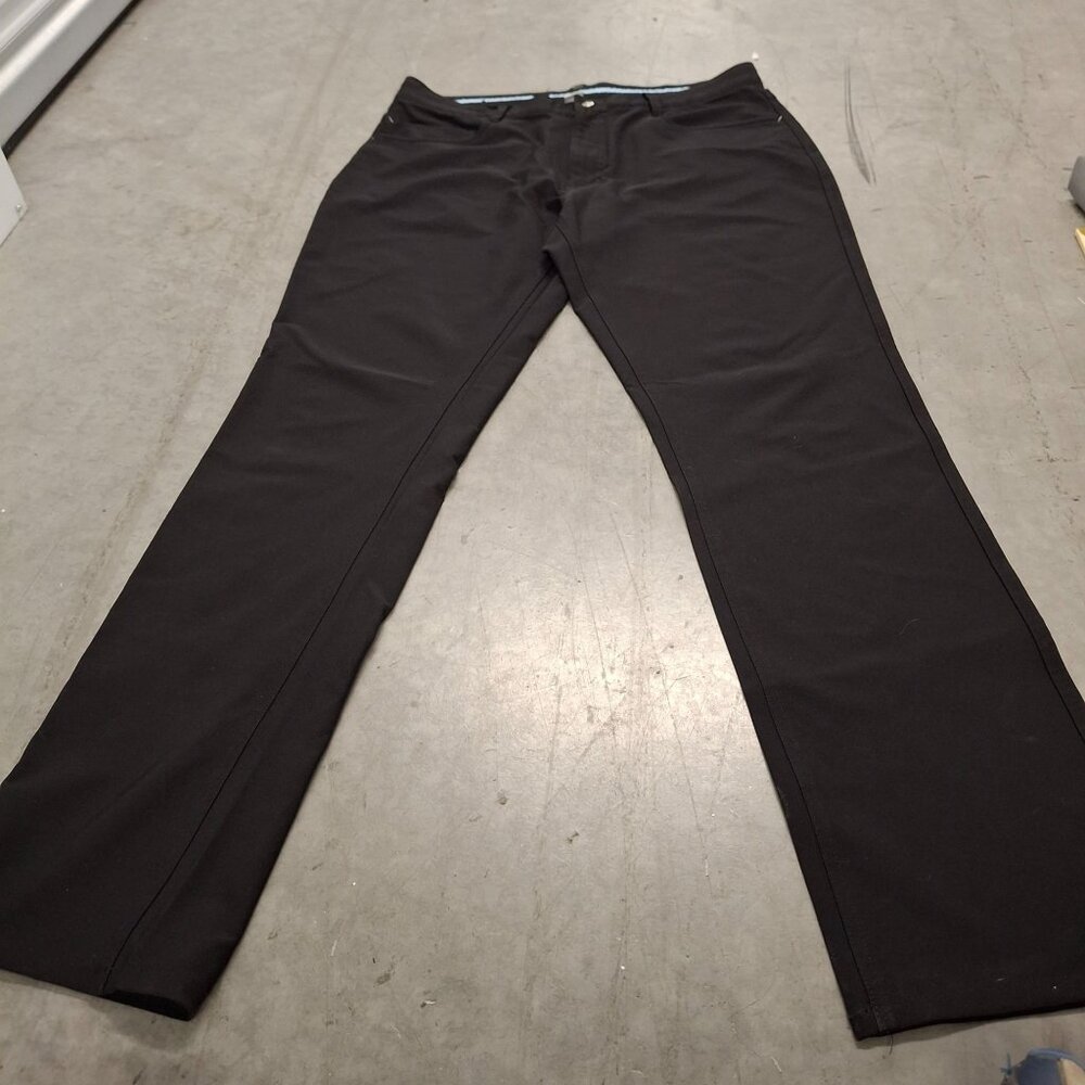 Footjoy Mens Black Athletic Fit Golf Pants Size W36/L34 Polyester/Spandex Blend